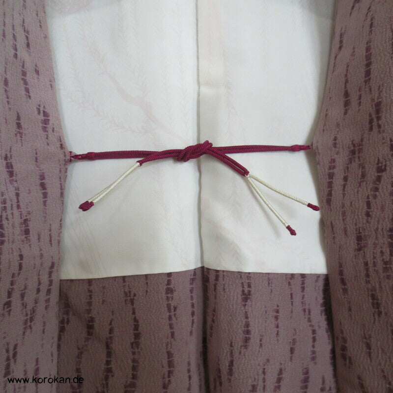 Itajime Shibori Druck Haori Kimono Jacke, Seidencrepe, mit Himo