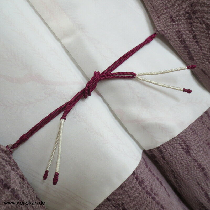 Itajime Shibori Druck Haori Kimono Jacke, Seidencrepe, mit Himo
