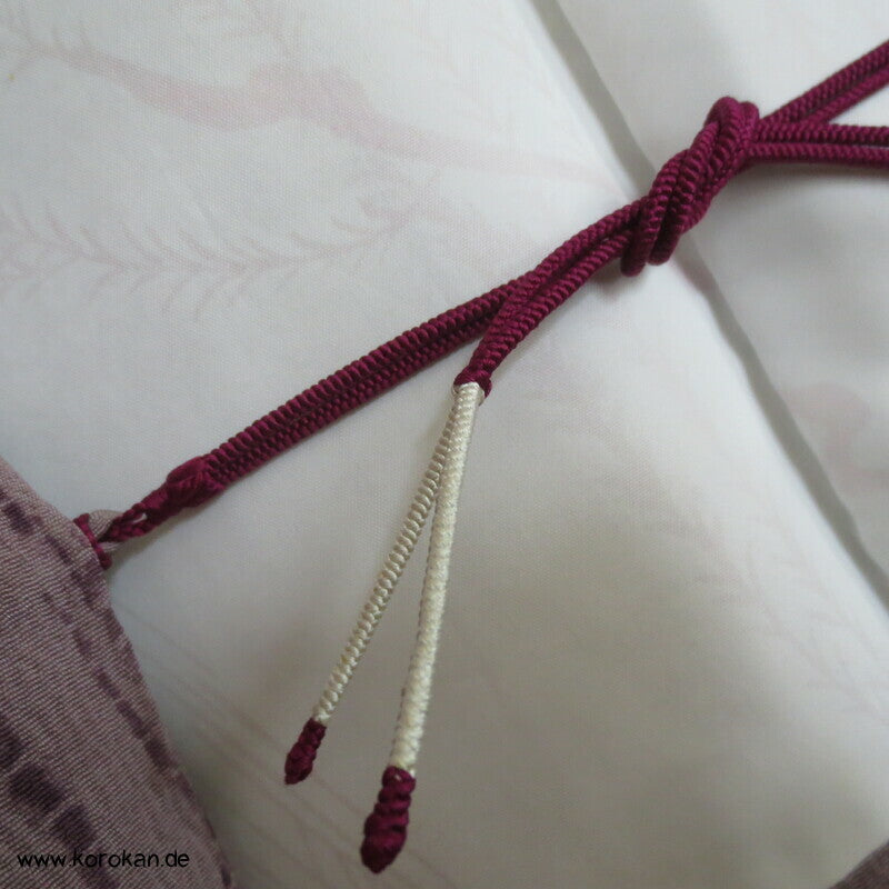 Itajime Shibori Druck Haori Kimono Jacke, Seidencrepe, mit Himo