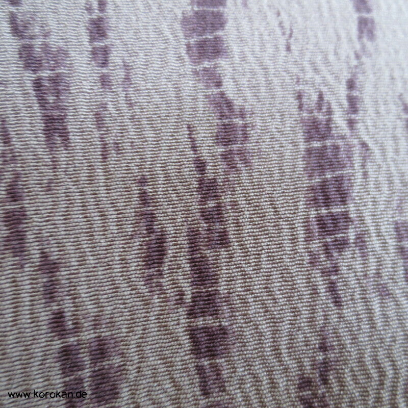 Itajime Shibori Druck Haori Kimono Jacke, Seidencrepe, mit Himo