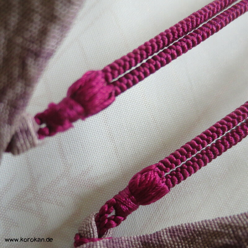 Itajime Shibori Druck Haori Kimono Jacke, Seidencrepe, mit Himo