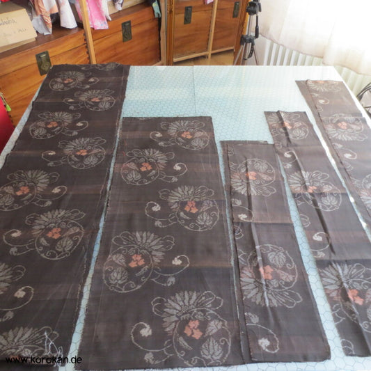 Kringeln, dunkel Meisen Seide Araihari, Boro