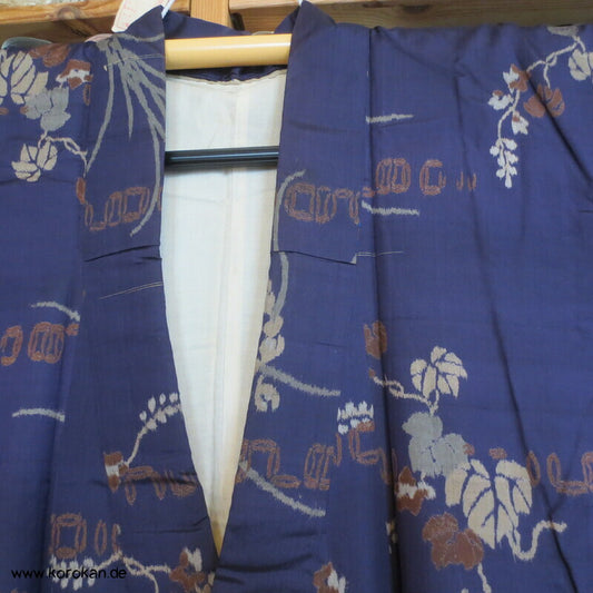 Meisen Seiden Komon Kimono Weinlaubranken