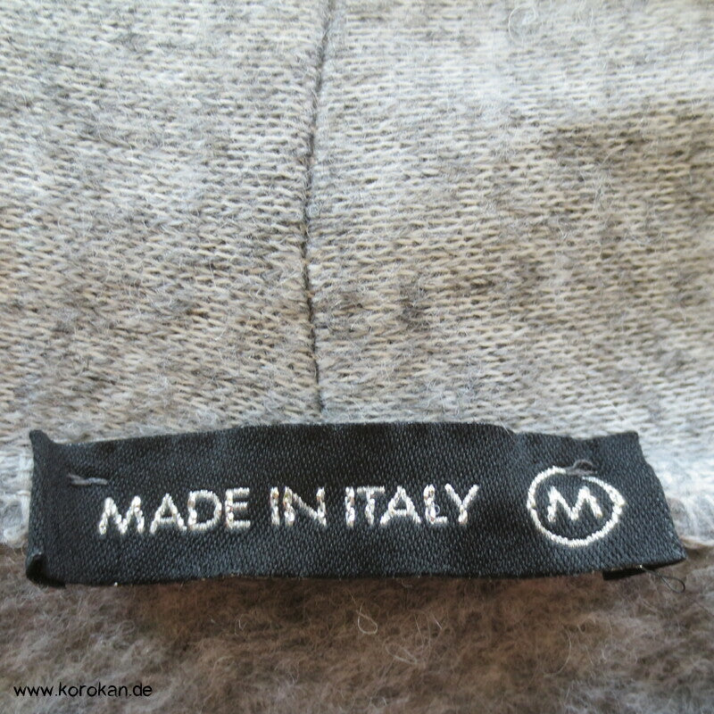 italienische Wollwalkjacke, mit Druckmuster auf grau