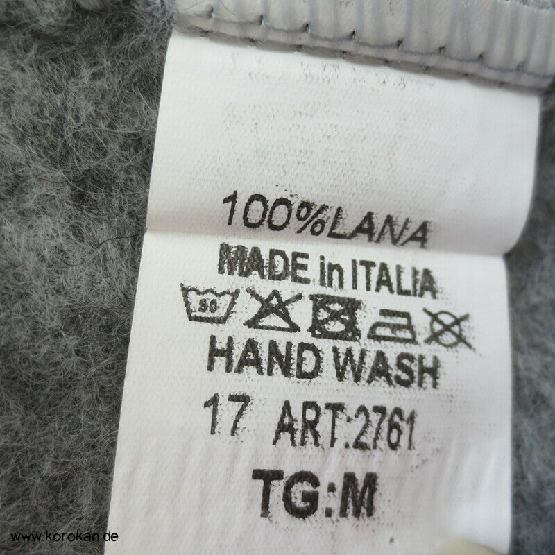 italienische Wollwalkjacke, mit Druckmuster auf grau