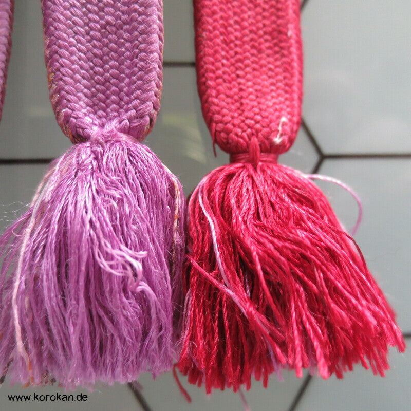 lila silber rot Obijime, Seide / Lurex
