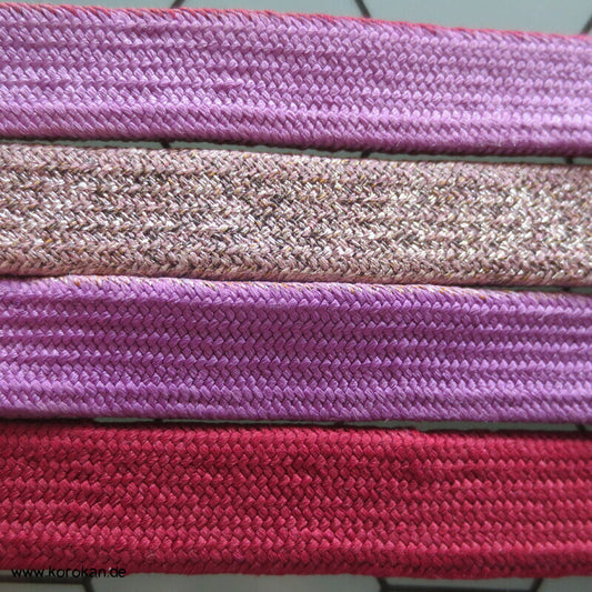 lila silber rot Obijime, Seide / Lurex