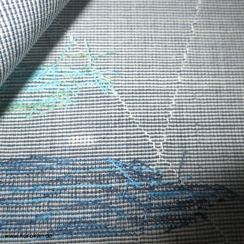 Welle Kimono Rho Stoff aus Wolle, zart und durchsichtig