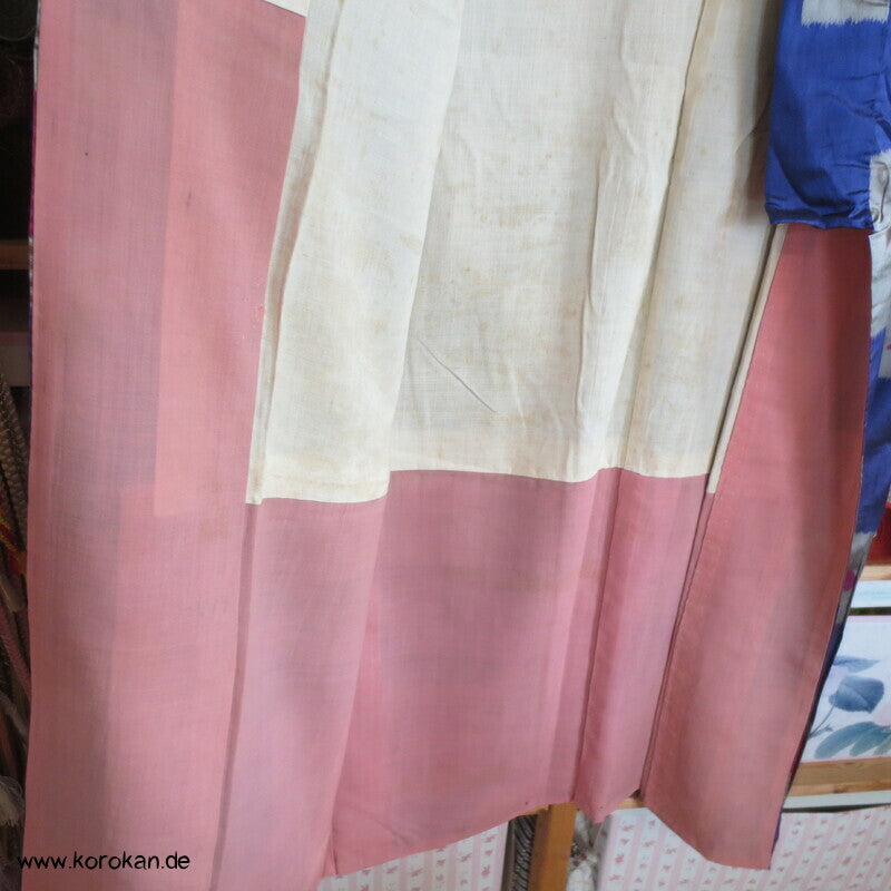 Art Deco Meisen Komon Kimono Ichimatsu Schachbrettkaro mit Blüten