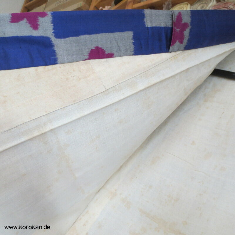 Art Deco Meisen Komon Kimono Ichimatsu Schachbrettkaro mit Blüten
