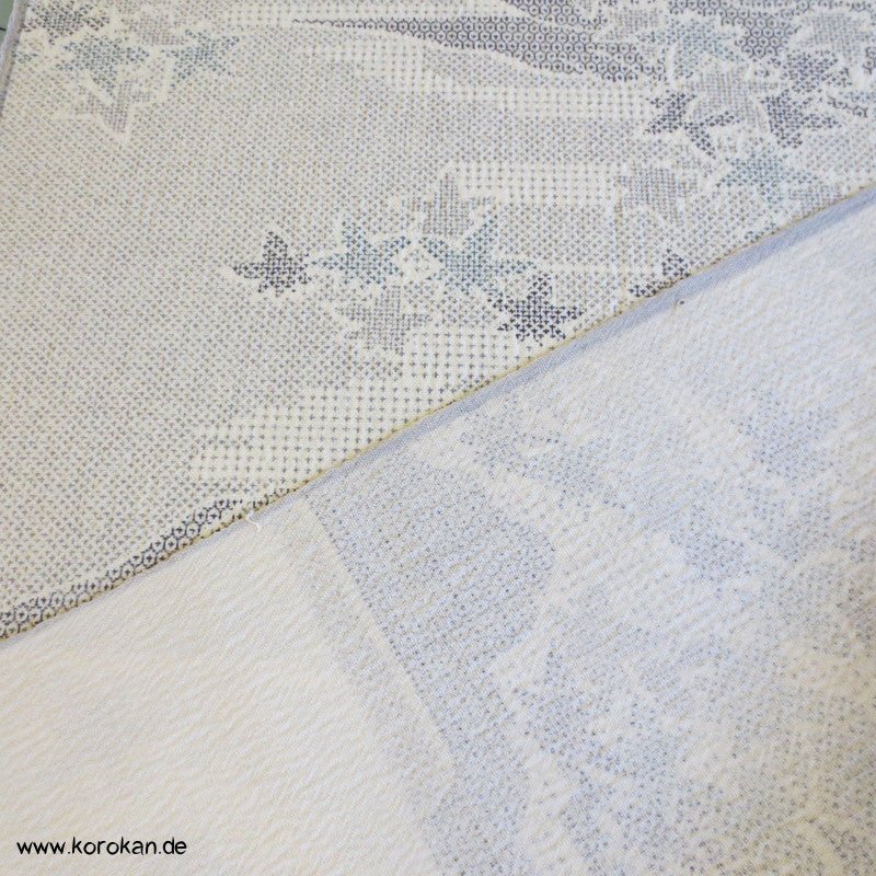 Berge Druck Kasuri Kimono Wollgeorgette