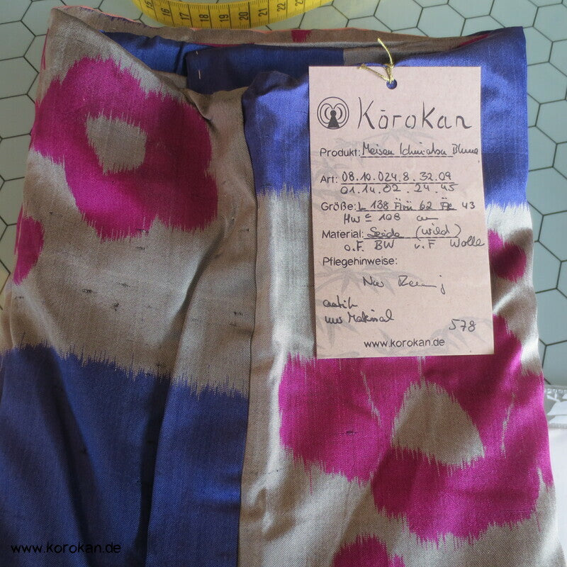 Art Deco Meisen Komon Kimono Ichimatsu Schachbrettkaro mit Blüten