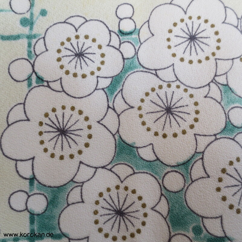 bunte Ume Pflaumen Blüten Komon Kimono