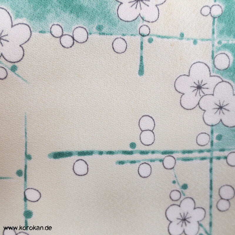 bunte Ume Pflaumen Blüten Komon Kimono