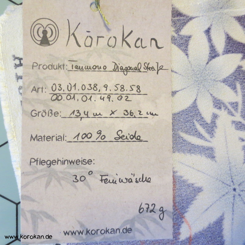 diagonaler Blumenstreifen Kimono Seidencrepe