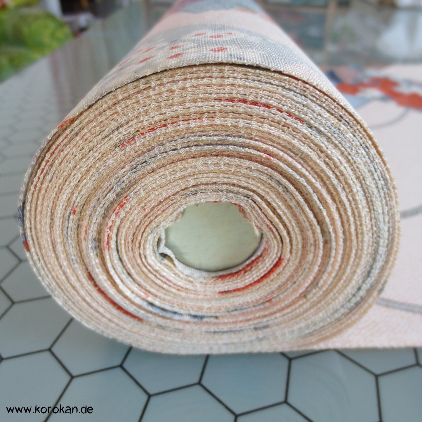 Shikishi Druck mit Bändern Kimono Seidenstoff