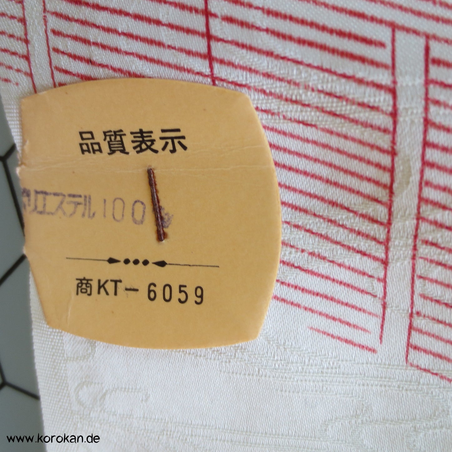 Fächer, Häuser, Polyester Kimono Damast