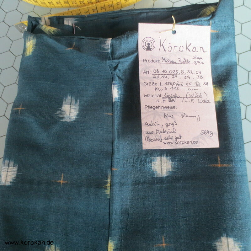 Meisen Komon Kimono Punkte in blaugrün