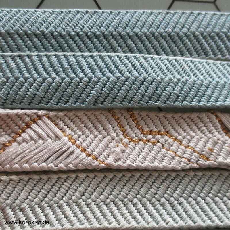 blassgraublau Verlauf Obijime, Seide / Lurex