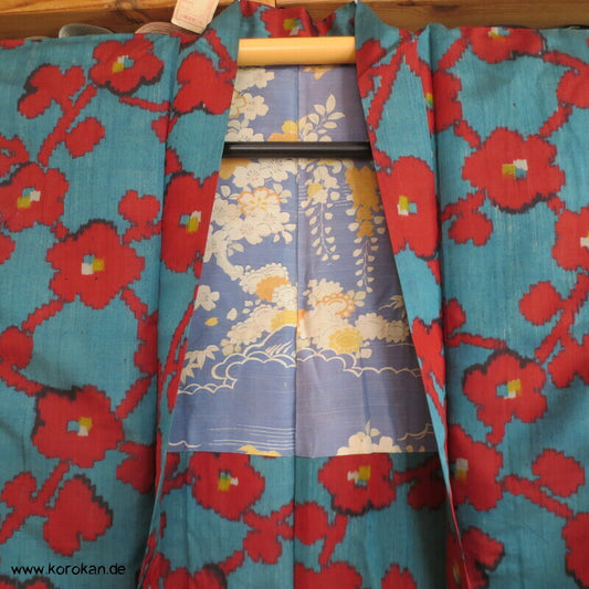 Haori Kimono Jacke Meisen Seide mit Blütenzweigen