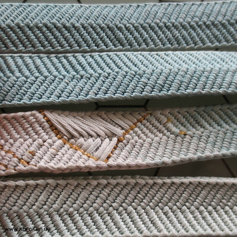 blassgraublau Verlauf Obijime, Seide / Lurex