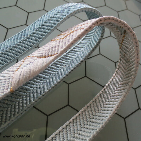 blassgraublau Verlauf Obijime, Seide / Lurex