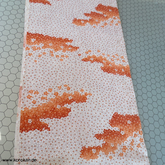 mille fleur Seidendamast Kimono Stoffrolle