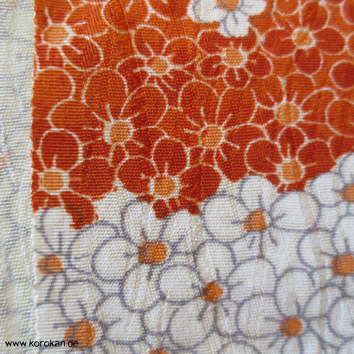 mille fleur Seidendamast Kimono Stoffrolle