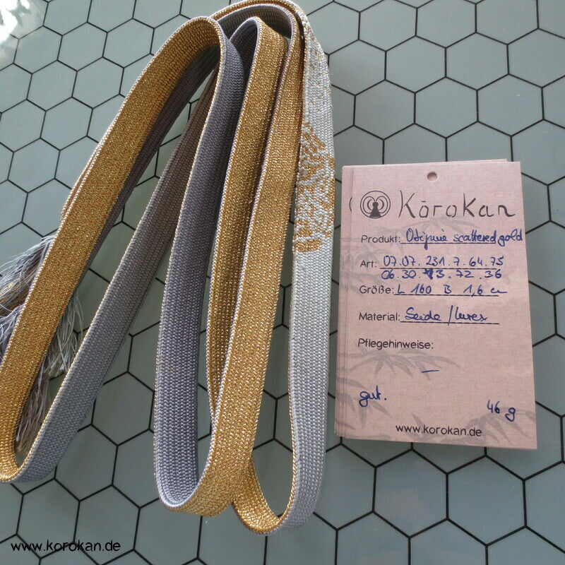 Obijime scattered gold auf graublau