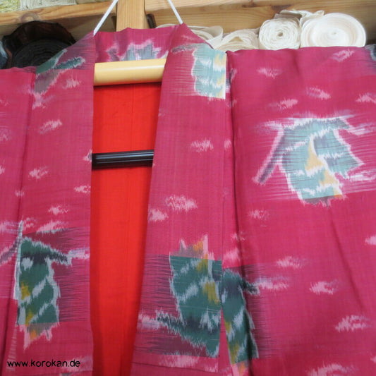 Segelschiffe Meisen Seiden Japan Art Deco moderner Kimono