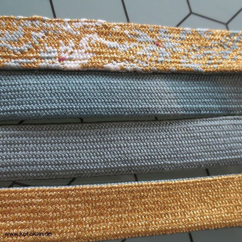 sakura blaugrau gold Obijime, Seide / Lurex