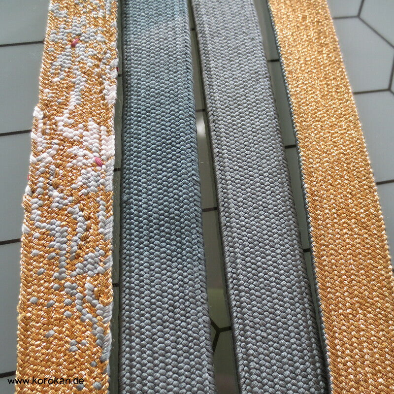 sakura blaugrau gold Obijime, Seide / Lurex