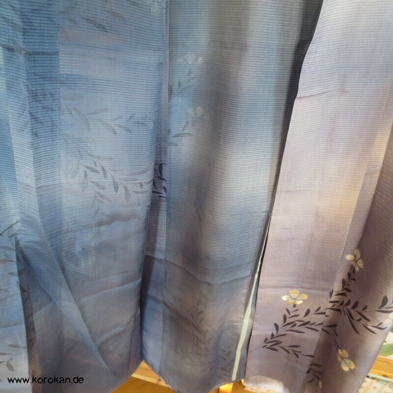 Nadeshiko Grasnelken Rho Seiden Araihari Hitoe Kimono, teilaufgetrennt