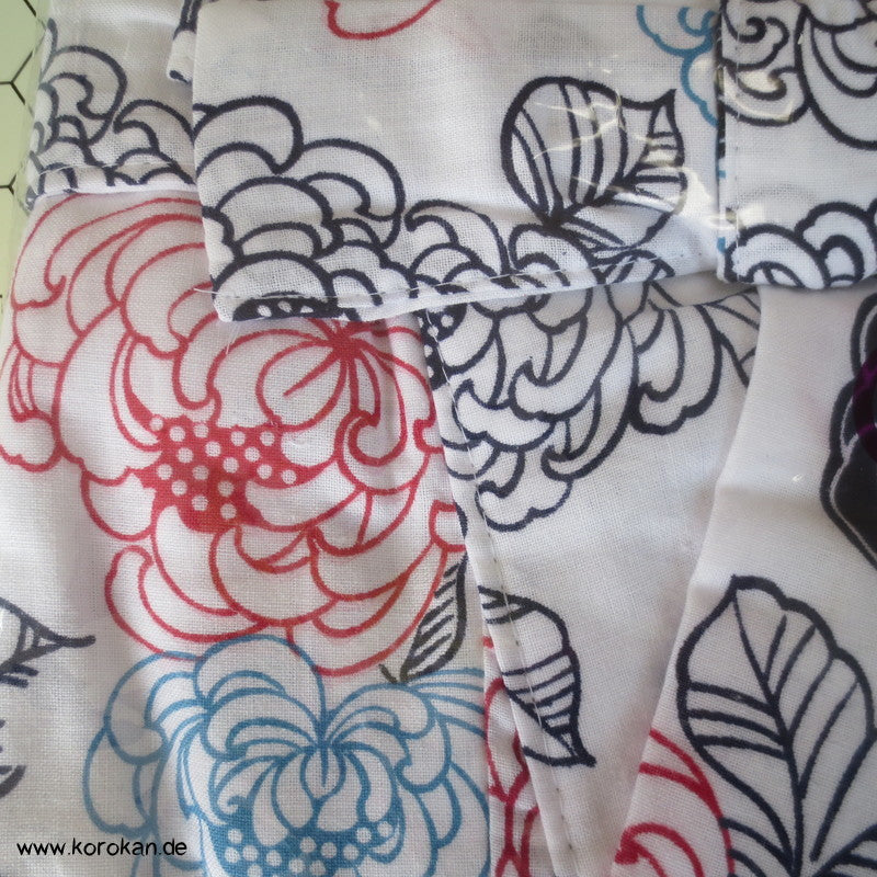 dreifarbig bedruckter Nemaki - Schlaf - Kimono