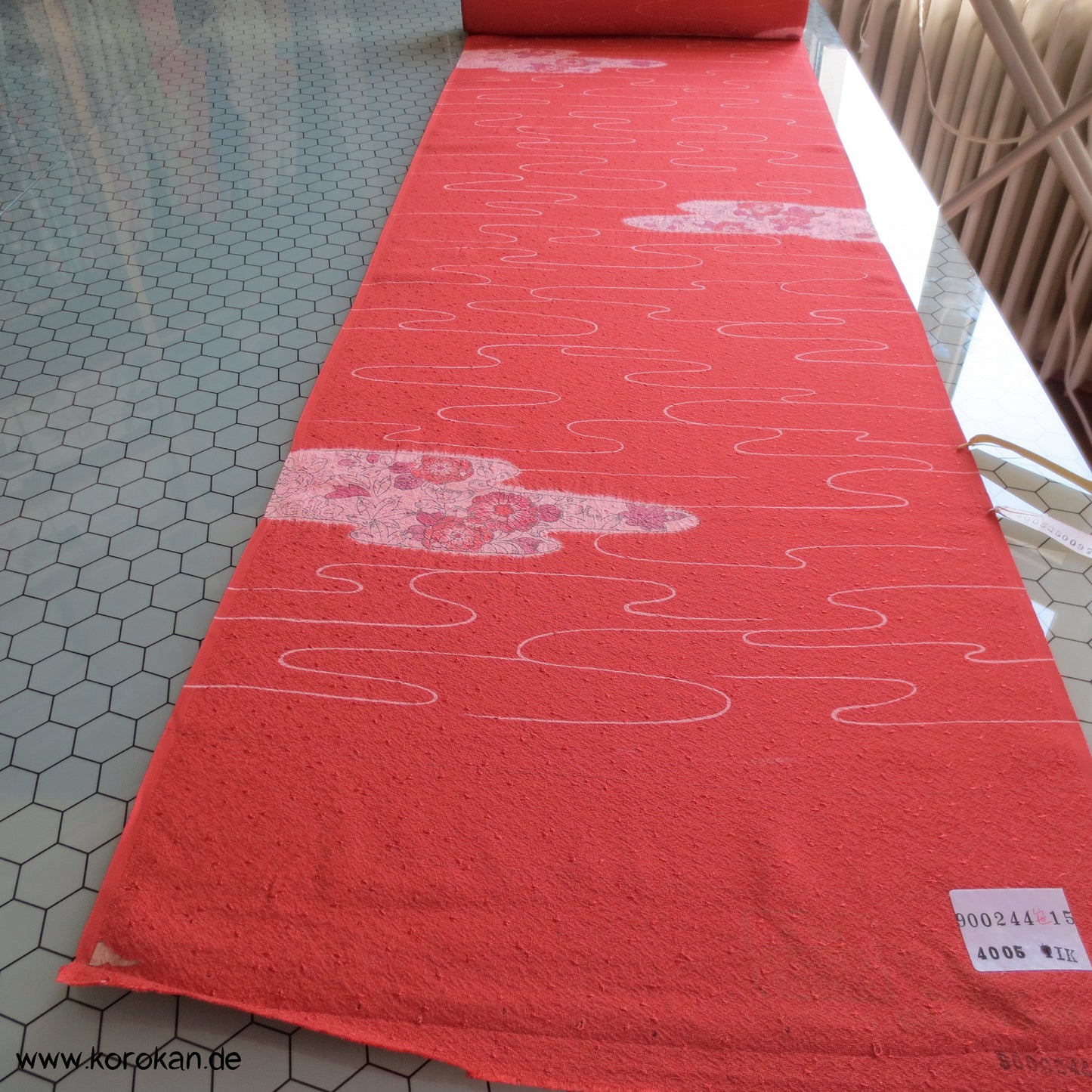 Shibori Wolken kreppige Kimono Seide