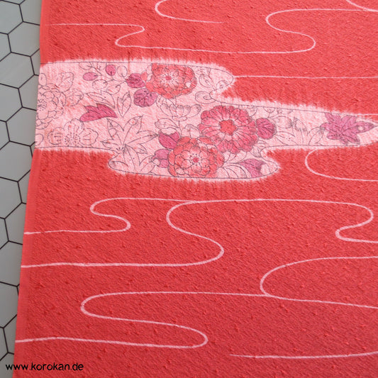 Shibori Wolken kreppige Kimono Seide