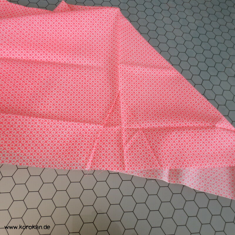 Juban Kimono Wollmusselin Hitta Kanoko Dots in neonpinkorange