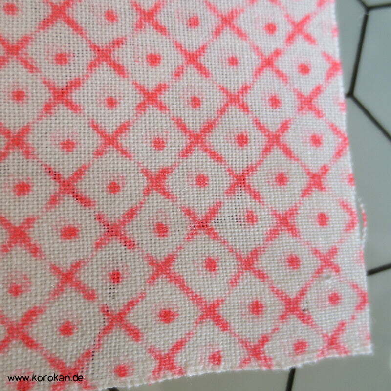 Juban Kimono Wollmusselin Hitta Kanoko Dots in neonpinkorange