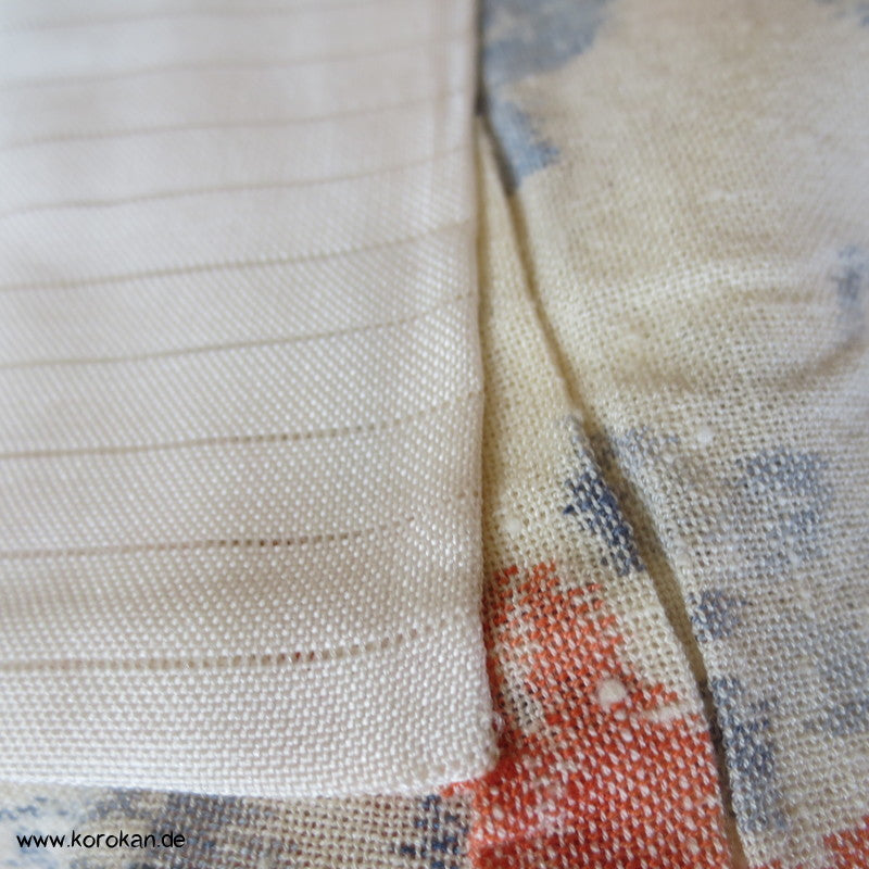 'semitransparenter Hitoe - ungefütterter Kimono, Hanf / Seide