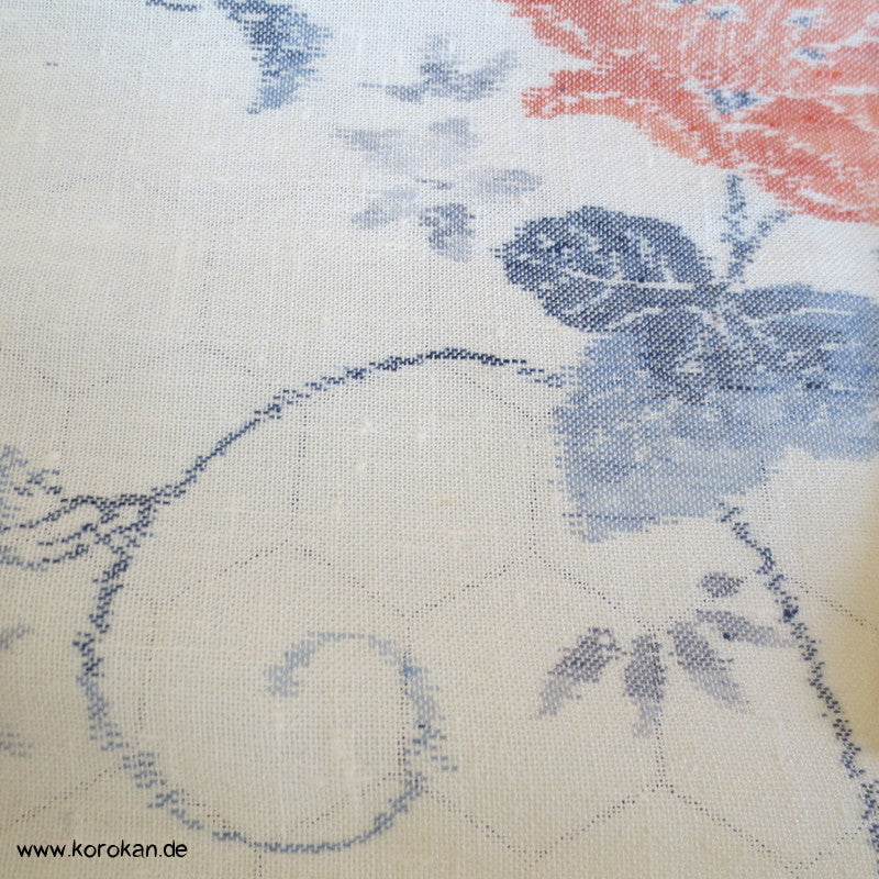 'semitransparenter Hitoe - ungefütterter Kimono, Hanf / Seide