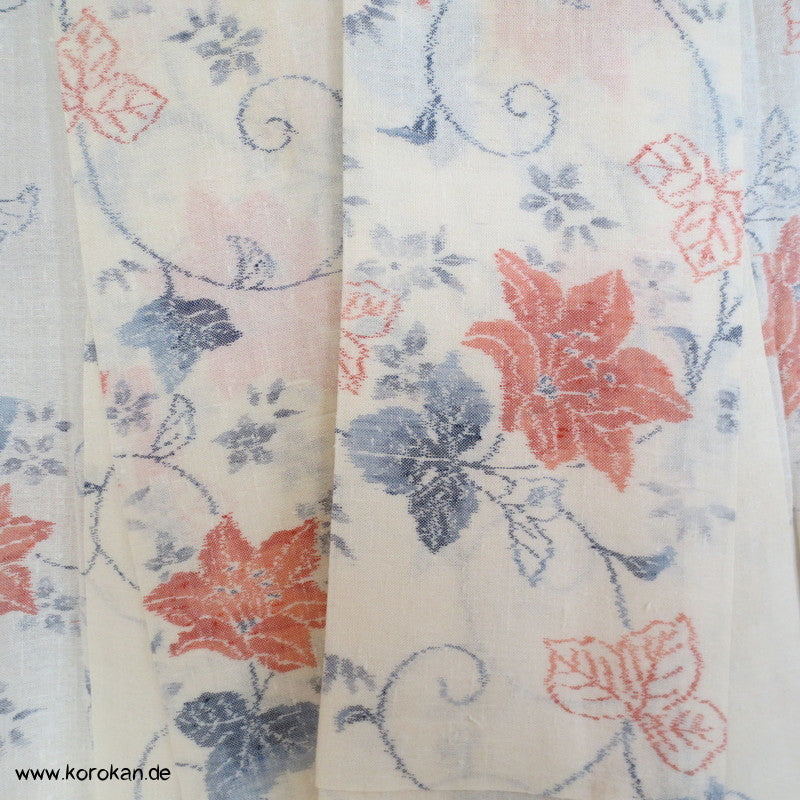 'semitransparenter Hitoe - ungefütterter Kimono, Hanf / Seide