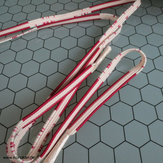 rot weiß Koiflecken Obijime, Seide