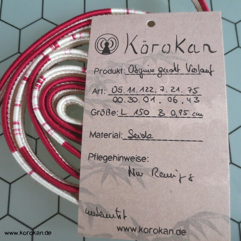 rot weiß Koiflecken Obijime, Seide