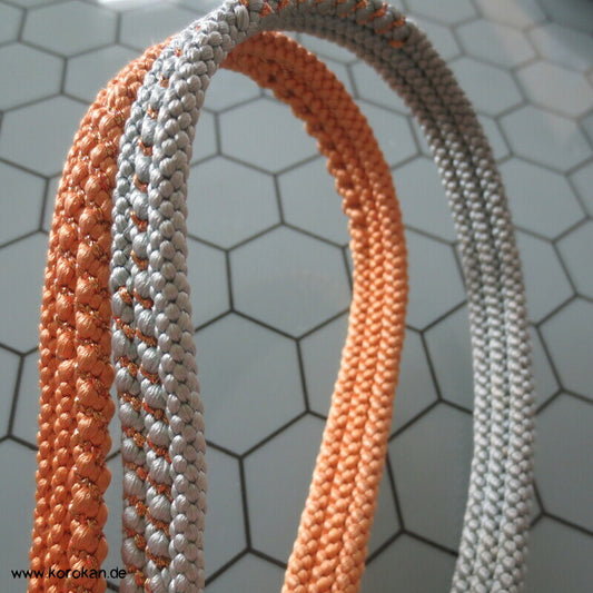 hellblau mandarine, gold Obijime, Seide / Lurex