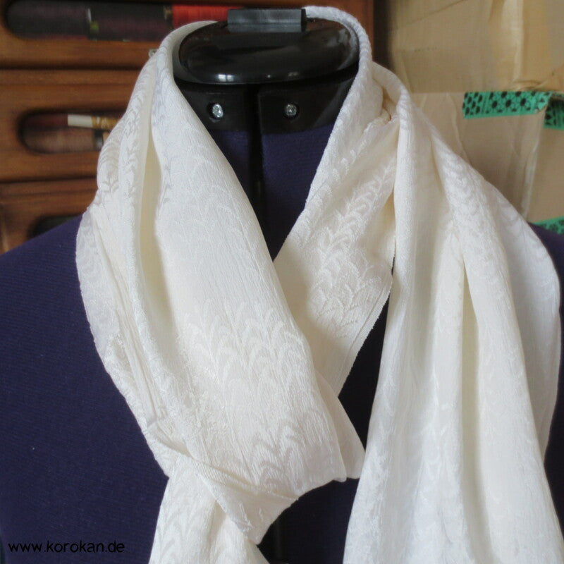 weiß, feiner Jacquard Obiage