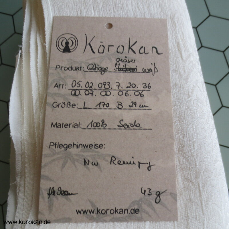 weiß, feiner Jacquard Obiage