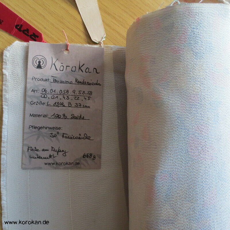 Mandarinenten Kimono Seiden Crepe