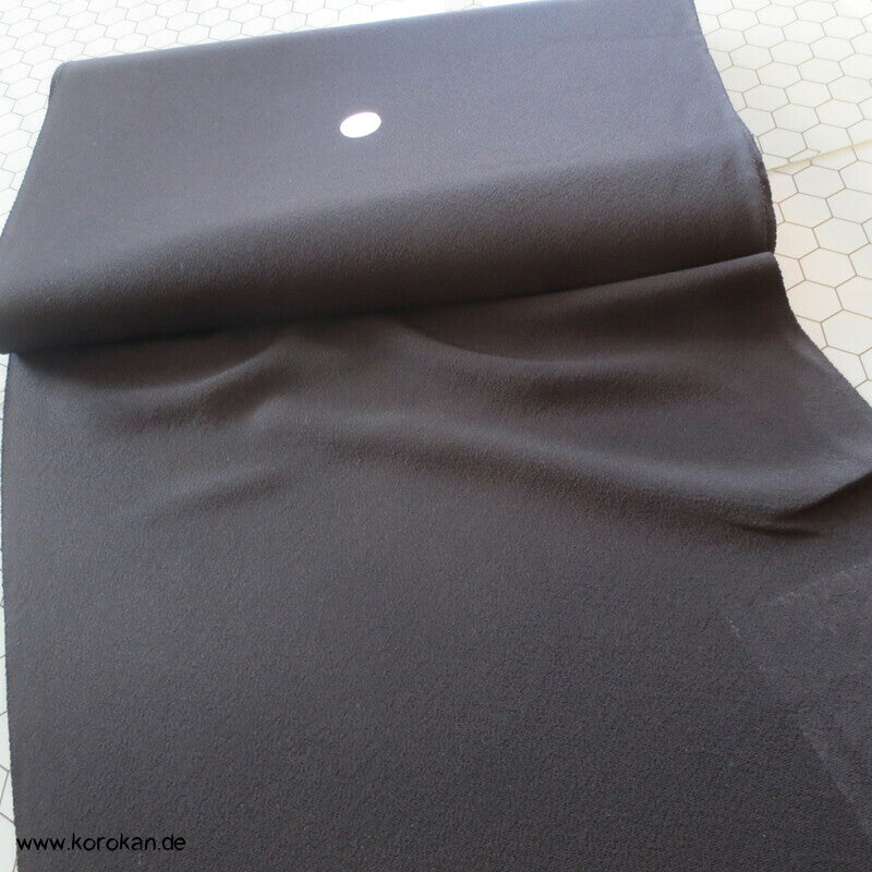 Stoffballen japanische Chirimen Crepe Seide, schwarz Imperial Mofuku