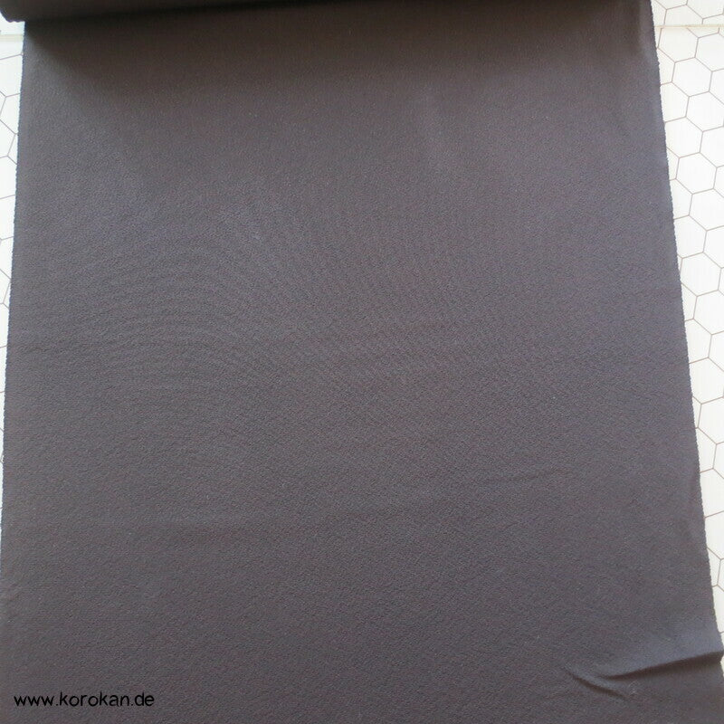 Stoffballen japanische Chirimen Crepe Seide, schwarz Imperial Mofuku