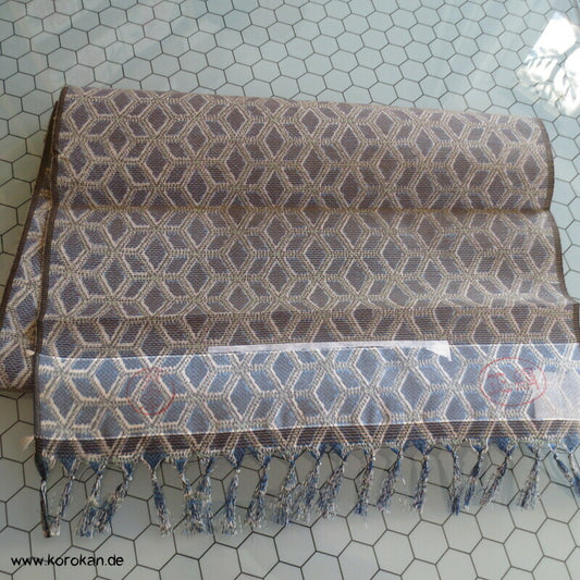 Stoffballen Kasuri Asanoha Tsumugi Seide